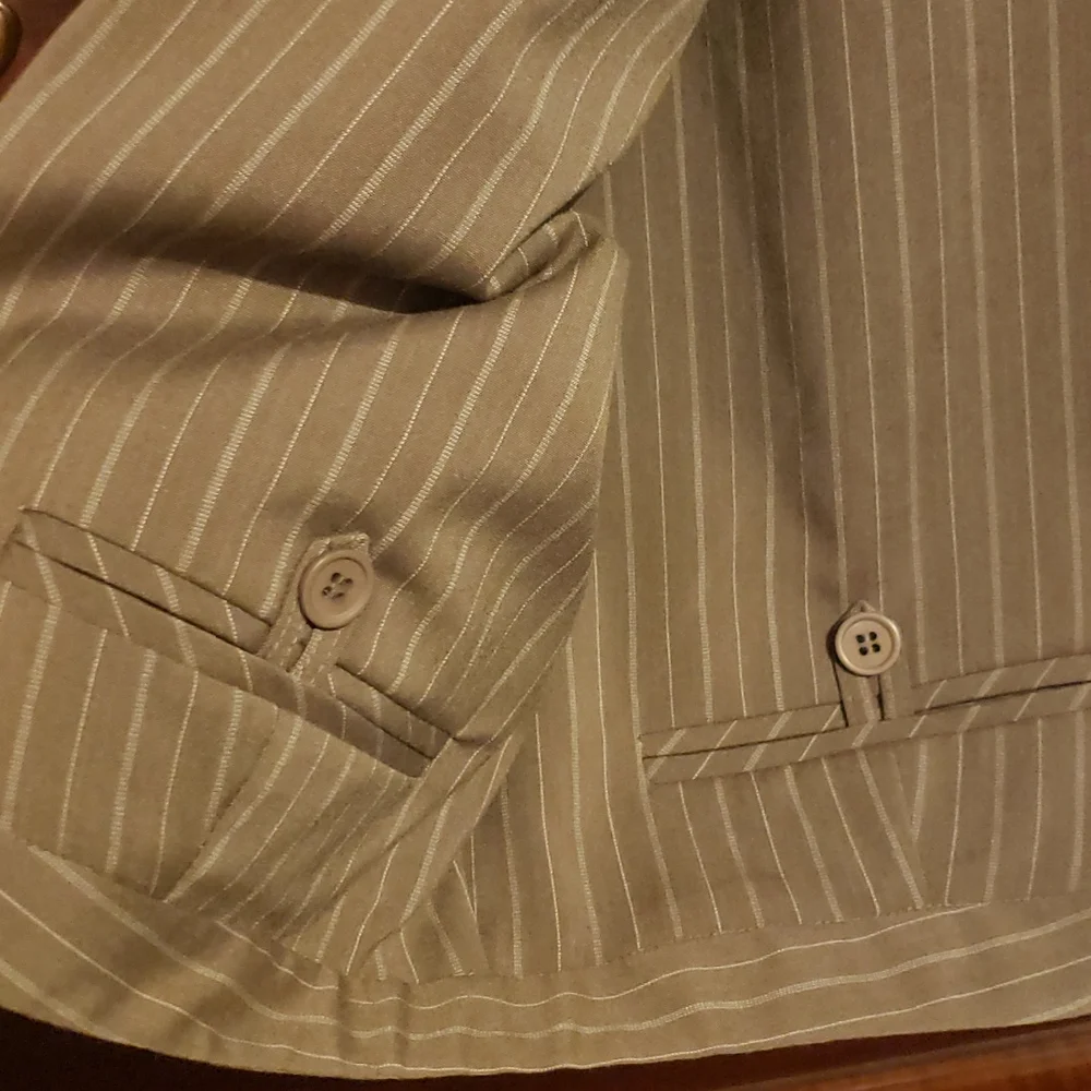 Juniors brown pin stripe dress pants - Picture 3 of 3
